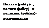 ϳ:  (polity)- ,  (policy)-  c (politics)- 