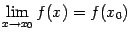 $ \lim\limits_{x\to x_0}f(x)=f(x_0)$