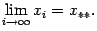 $ \lim\limits_{i\to\infty}x_i=x_{**}.$