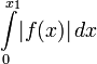 \int\limits_{0}^{x_1}\limits\! |f(x)|\,dx 